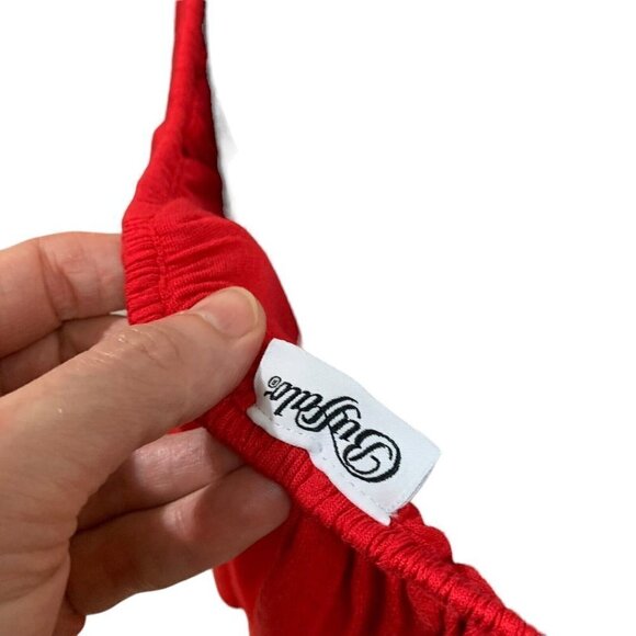 Buffalo Women’s M Medium Off The Shoulder Mini Dress Ruffles Red Lightweight - Picture 7 of 7